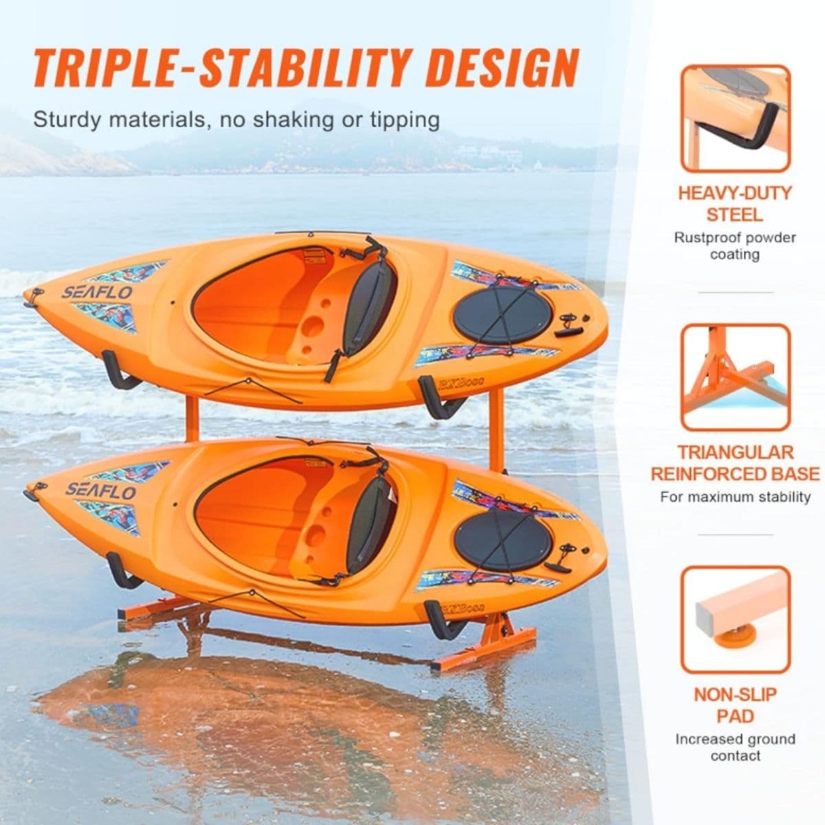 New - Freestanding Kayak Storage Rack - Vevor 2